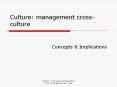 Culture: management cross-culture PowerPoint PPT Presentation