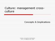Culture: management cross-culture