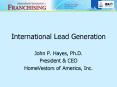International Lead Generation PowerPoint PPT Presentation