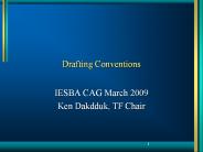 Drafting Conventions