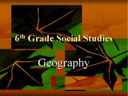 6th Grade Social Studies