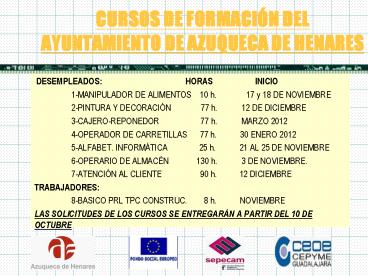 CURSOS DE FORMACI