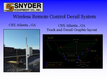 Wireless Remote Control Derail System