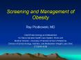 Screening and Management of Obesity PowerPoint PPT Presentation