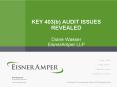KEY 403(b) Audit ISSUEs REVEALED Diane Wasser EisnerAmper LLP PowerPoint PPT Presentation