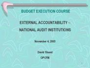 BUDGET EXECUTION COURSE
