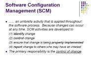 Software Configuration Management (SCM)