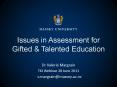 Issues in Assessment for Gifted PowerPoint PPT Presentation