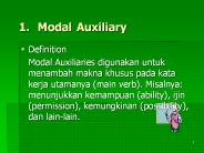 Modal Auxiliary