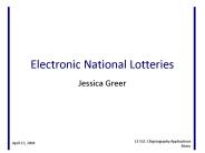 Electronic National Lotteries