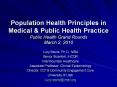 Population Health Principles in Medical PowerPoint PPT Presentation