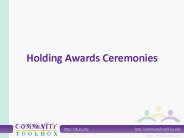 Holding Awards Ceremonies