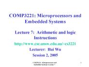 COMP3221: Microprocessors and Embedded Systems