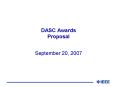 DASC Awards Proposal PowerPoint PPT Presentation