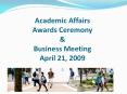 Academic Affairs Awards Ceremony PowerPoint PPT Presentation