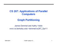 CS 267: Applications of Parallel Computers Graph Partitioning
