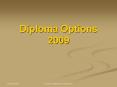 Diploma Options 2009 PowerPoint PPT Presentation