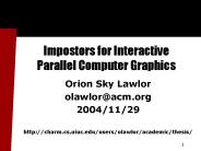 Impostors for Interactive Parallel Computer Graphics