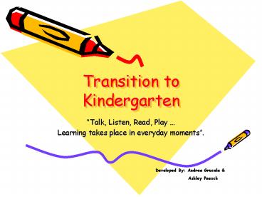 Transition to Kindergarten