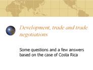 Development, trade and trade negotiations