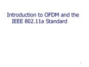 Introduction to OFDM and the IEEE 802.11a Standard