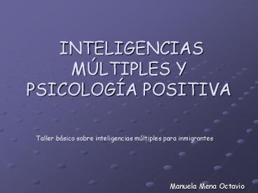 INTELIGENCIAS M