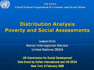 UN DESA United Nations Department of Economic and Social Affairs