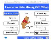 Course on Data Mining (581550-4)