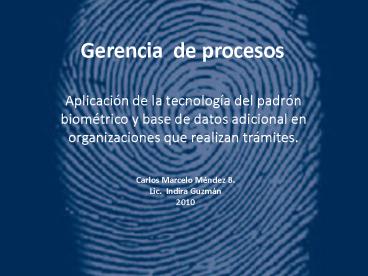 Gerencia de procesos