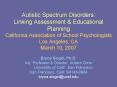 Autistic Spectrum Disorders: Linking Assessment PowerPoint PPT Presentation