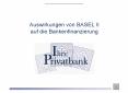 Auswirkungen von BASEL II auf die Bankenfinanzierung PowerPoint PPT Presentation