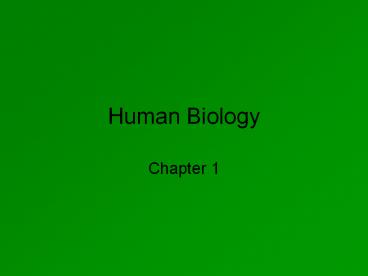 Human Biology