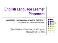 English Language Learner Placement PowerPoint PPT Presentation