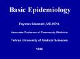 Basic Epidemiology PowerPoint PPT Presentation