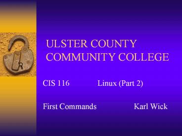 ULSTER COUNTY COMMUNITY COLLEGE