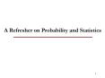 A Refresher on Probability and Statistics PowerPoint PPT Presentation