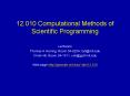 12.010 Computational Methods of Scientific Programming PowerPoint PPT Presentation