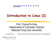 Introduction to Linux (I)