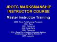 JROTC MARKSMANSHIP INSTRUCTOR COURSE PowerPoint PPT Presentation
