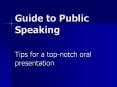 Guide to Public Speaking PowerPoint PPT Presentation