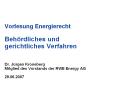 Vorlesung Energierecht Beh PowerPoint PPT Presentation