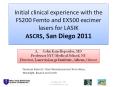 Initial clinical experience with the FS200 Femto and EX500 excimer lasers for LASIK ASCRS, San Diego 2011 PowerPoint PPT Presentation