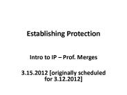 Establishing Protection