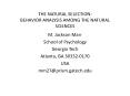 THE NATURAL SELECTION: BEHAVIOR ANALYSIS AMONG THE NATURAL SCIENCES PowerPoint PPT Presentation