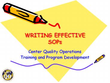 WRITING EFFECTIVE SOPs