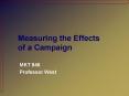 Measuring the Effects of a Campaign PowerPoint PPT Presentation