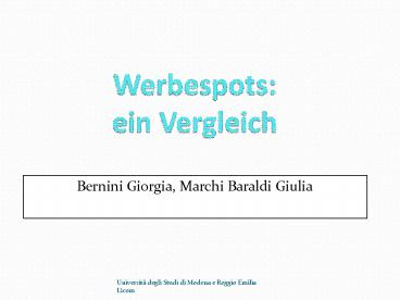 Werbespots: ein Vergleich