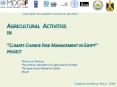 Vulnerability and adaptation component: Agriculture PowerPoint PPT Presentation