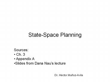 State-Space Planning