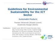 Guidelines for Environmental Sustainability for the ICT Sector